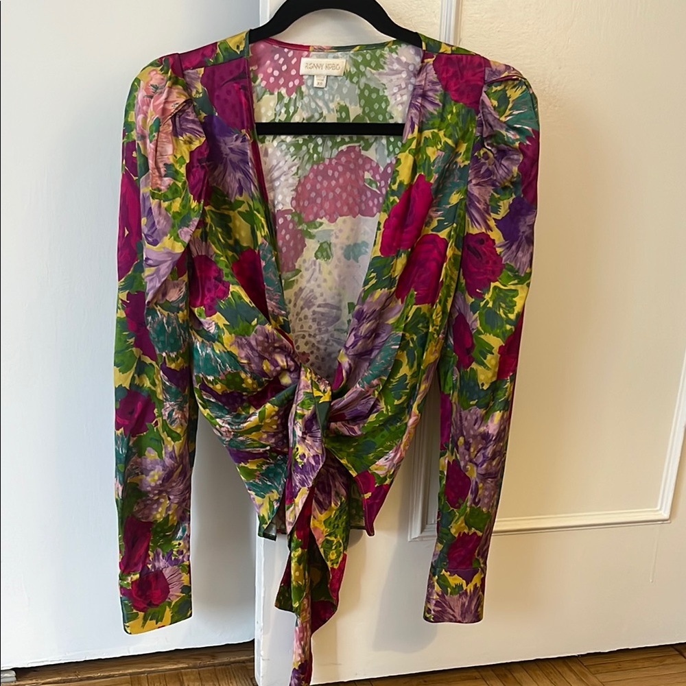 Ronny Kobo Silk Floral Blouse - Multicolor